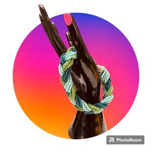 Vintage Green Bead Bracelet